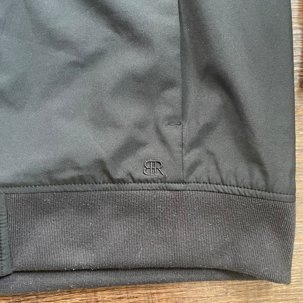 Banana Republic Black Bomber Jacket XL Men Zip Front Lightweight Stretch Travel - Picture 2 of 7